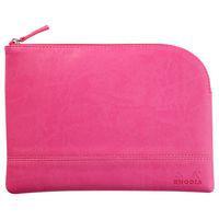 Pochette zippée en simili cuir italien taille M fuchsia - Image principale