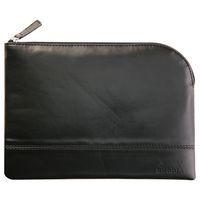 Pochette zippée en simili cuir italien taille M noir - Image principale