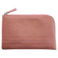 Pochette zippée en simili cuir italien taille S bois de rose - Image principale