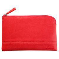 Pochette zippée en simili cuir italien taille S corail - Image principale
