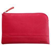 Pochette zippée en simili cuir italien taille S framboise - Image principale