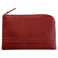 Pochette zippée en simili cuir italien taille S lie de vin - Image principale