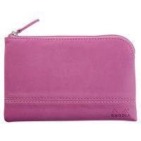 Pochette zippée en simili cuir italien taille S lilas - Image principale