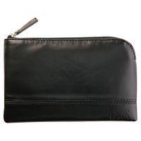 Pochette zippée en simili cuir italien taille S noir - Image principale