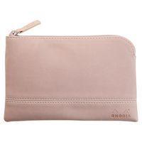 Pochette zippée simili cuir italien taille S touche de rose - Image principale