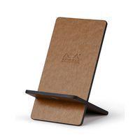 Support pour téléphone mobile en simili cuir italien bronze - Image principale