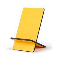 Support pour téléphone mobile simili cuir italien jonquille - Image principale