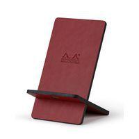 Support pour téléphone mobile simili cuir italien lie de vin - Image principale