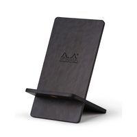 Support pour téléphone mobile en simili cuir italien noir - Image principale