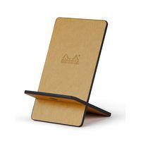 Support pour téléphone mobile en simili cuir italien or - Image principale