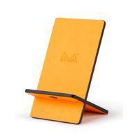 Support pour téléphone mobile en simili cuir italien orange - Image principale