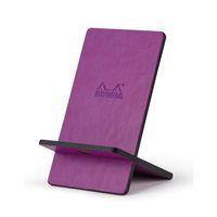 Support pour téléphone mobile en simili cuir italien violet - Image principale