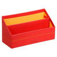 Porte-courrier simili cuir italien 25 x 10 x 14cm coquelicot - Image principale
