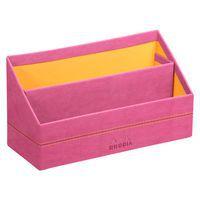 Porte-courrier simili cuir italien 25 x 10 x 14 cm fuchsia - Image principale