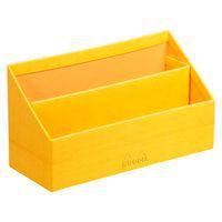 Porte-courrier simili cuir italien 25 x 10 x 14 cm jonquille - Image principale