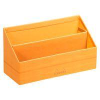 Porte-courrier simili cuir italien 25 x 10 x 14 cm orange - Image principale