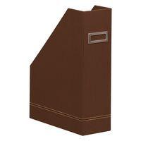 Porte-revues simili cuir italien 10 x 25 x 31 cm bronze - Image principale
