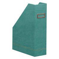 Porte-revues simili cuir italien 10 x 25 x 31 cm couleur eau - Image principale