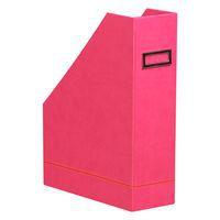 Porte-revues simili cuir italien 10 x 25 x 31 cm framboise - Image principale