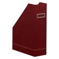 Porte-revues simili cuir italien 10 x 25 x 31 cm lie de vin - Image principale