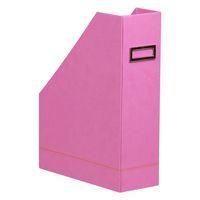 Porte-revues simili cuir italien 10 x 25 x 31 cm lilas - Image principale
