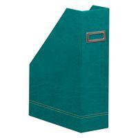 Porte-revues simili cuir italien 10 x 25 x 31 cm paon - Image principale