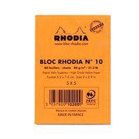 Bloc agrafé orange N 10 5,2x7,5 cm 80 feuillets 5x5 80g - Image 2