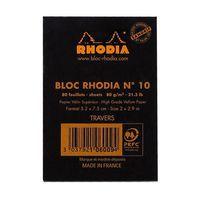 Bloc agrafé noir N 10 5,2x7,5 cm 80 feuillets 80g - Image 2