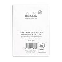 Bloc agrafé blanc N 12 8,5x12 cm 80 feuillets 80g thumbnail image 3