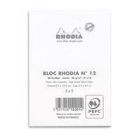 Bloc agrafé blanc N 12 8,5x12 cm 80 feuillets 5x5 80g - Image 2