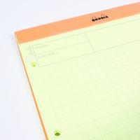 Bloc agrafé orange N 119 audit 21x31,8 cm multicolonnes 80g thumbnail image 2