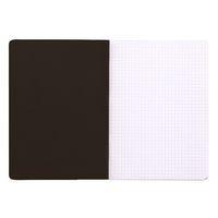 Cahier piqué noir 14,8x21cm 96 pages 5x5 non détachables 80g - Image 2