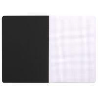 Cahier piqué noir 21x29,7cm 96 pages 5x5 non détachables 80g - Image 3