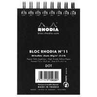 Bloc reliure intégrale noir dot 7,5x10,5 cm 80 feuillets - Image 2