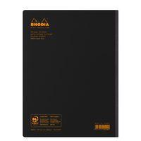 Carnet dos toilé composition book noir 19x25 cm 5x5 - Image 2
