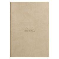 Cahier rhodiarama piqûre textile beige A5 64 pages dot 90 g - Image 2