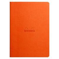 Cahier rhodiarama piqûre textile tangerine A5 64 pages dot - Image 2