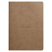 Cahier rhodiarama piqûre textile taupe A5 64 pages dot 90 g - Image 2