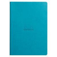 Cahier rhodiarama piqûre textile turquoise A5 64 pages dot - Image 2