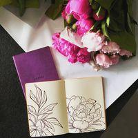 Cahier rhodiarama piqûre textile violet A5 64 pages dot thumbnail image 3
