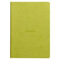 Cahier rhodiarama piqûre textile anis A5 64 pages ligné 90 g - Image 2