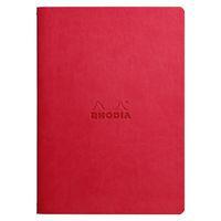 Cahier rhodiarama piqûre textile coquelicot A5 64pages ligné - Image 2