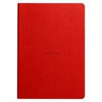 Cahier rhodiarama piqûre textile framboise A5 64 pages ligné - Image 2