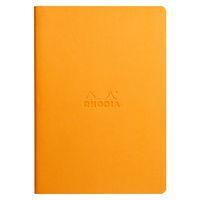 Cahier rhodiarama piqûre textile orange A5 64 pages ligné - Image 2