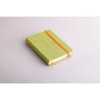 Rhodiarama carnet rigide 9x14 cm anis ligné avec élastique - Image 2