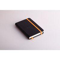Rhodiarama carnet rigide 9x14 cm noir ligné avec élastique - Image 2