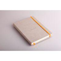Rhodiarama carnet rigide A5 beige ligné avec élastique - Image 2