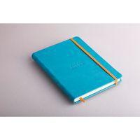 Rhodiarama carnet rigide A5 turquoise ligné avec élastique - Image 2