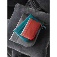 Pochette zippée en simili cuir italien taille L paon thumbnail image 2