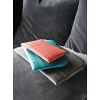Pochette zippée en simili cuir italien taille S paon - Image 2